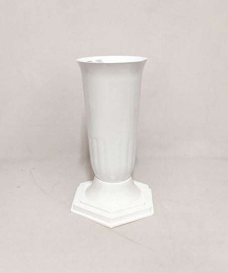 imagine produs Vas plastic cu talpa D15cm H34cm alb