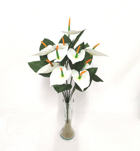 imagine produs Buchet flamingo x12 H:42cm alb