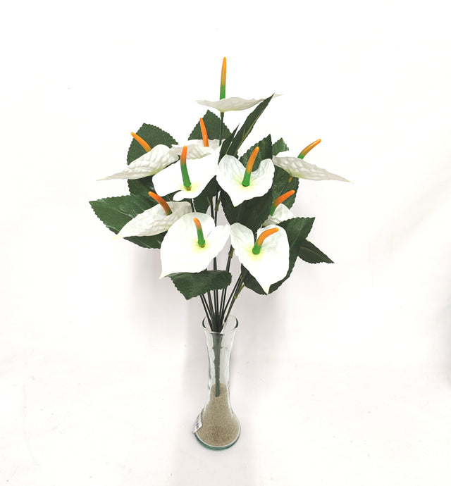 imagine produs Buchet flamingo x12 H:42cm alb