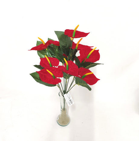 imagine produs Buchet flamingo x12 H:42cm rosu