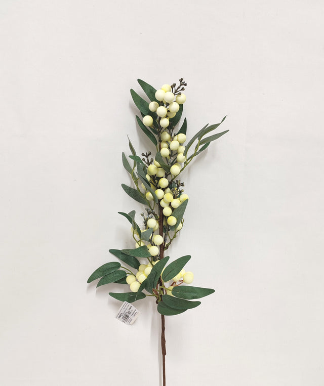 imagine produs Creanga cu frunze eucalypt/bilute crem