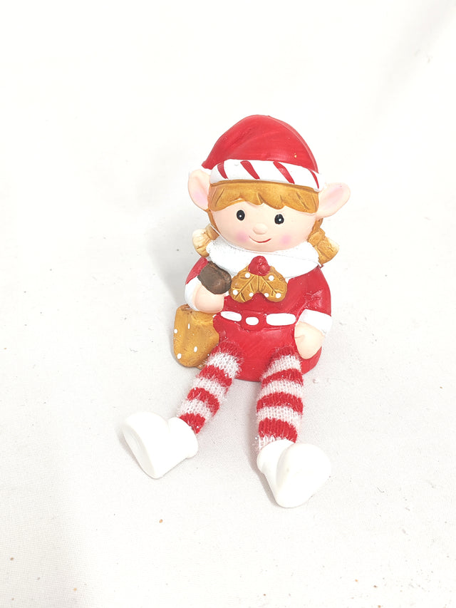 imagine produs Fig.Craciun Elf ceramic 18cm fetita