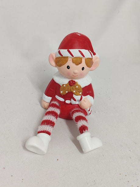 imagine produs Fig.Craciun Elf ceramic 18cm baiat