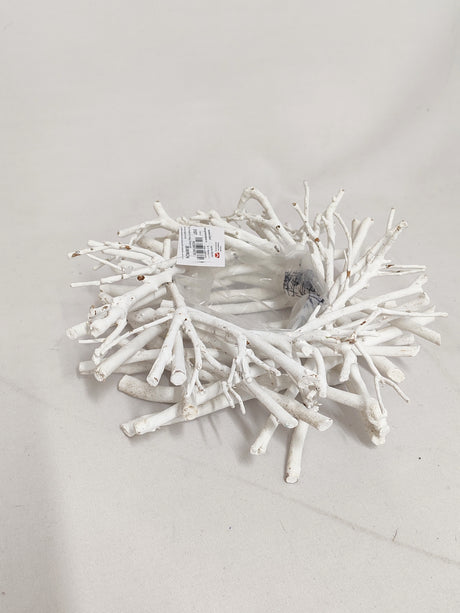 imagine produs Bol impletit din crengi 25x8cm alb
