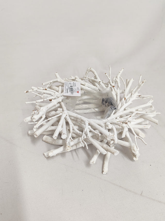 imagine produs Bol impletit din crengi 25x8cm alb