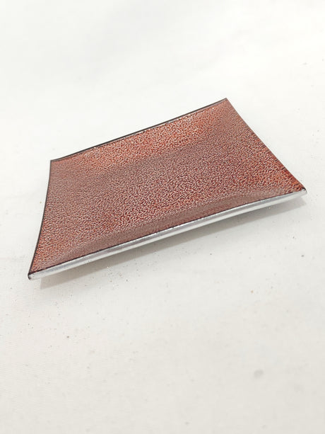 imagine produs Platou sticla 12x12cm roz