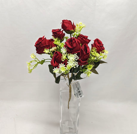 imagine produs Buchet trandafiri x9 H;33cm bordeaux