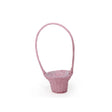 imagine produs Cos din nuiele cu toarta 24.5x15/56cm roz