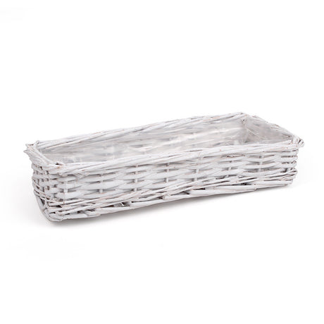 imagine produs Bol din nuiele 34,5x15x7cm alb