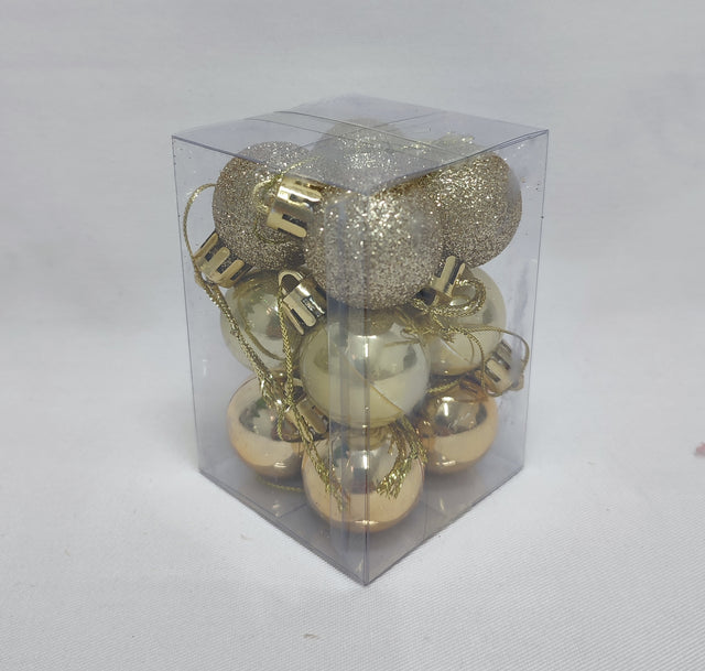Glob plastic 3cm s/12 auriu