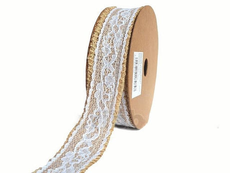imagine produs Banda decor yuta cu dantele 2,5cmx5m