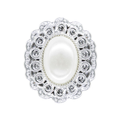 imagine produs Piatra opal 25x30mm S/10 argintiu/alb