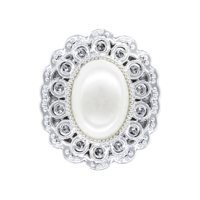 imagine produs Piatra opal 25x30mm S/10 argintiu/alb