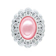imagine produs Piatra opal 25x30mm S/10 argintiu/roz pudra
