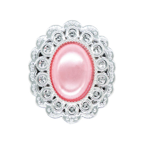 imagine produs Piatra opal 25x30mm S/10 argintiu/roz pudra