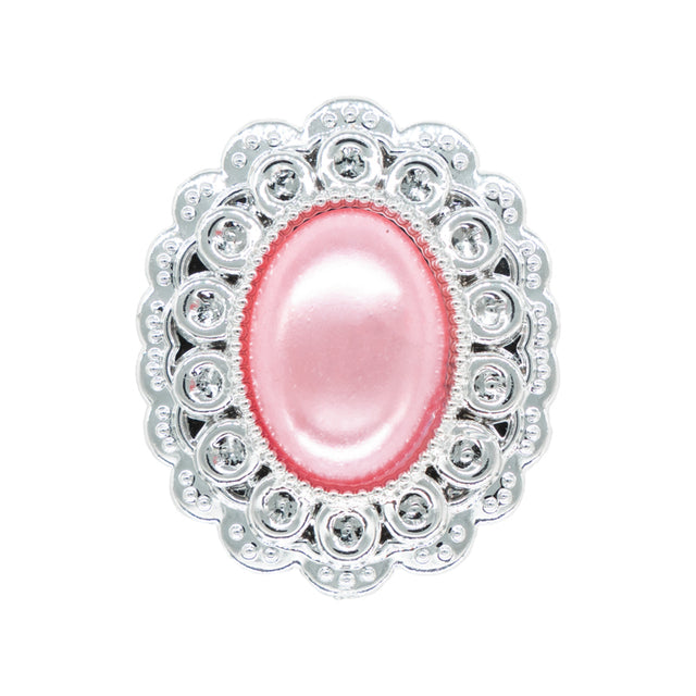 imagine produs Piatra opal 25x30mm S/10 argintiu/roz pudra