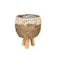imagine produs Bol din lemn cu model 19x15/22cm maro natural