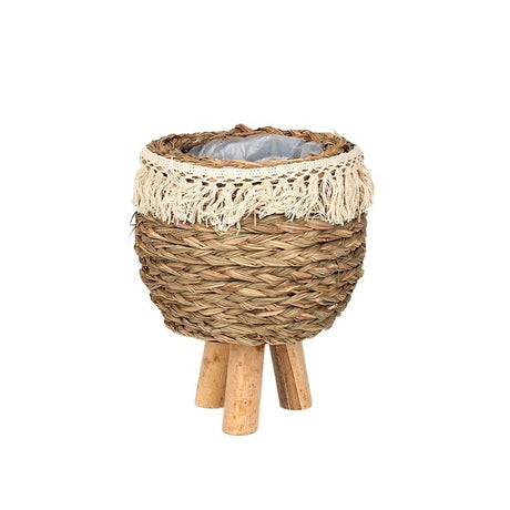 imagine produs Bol din lemn cu model 19x15/22cm maro natural