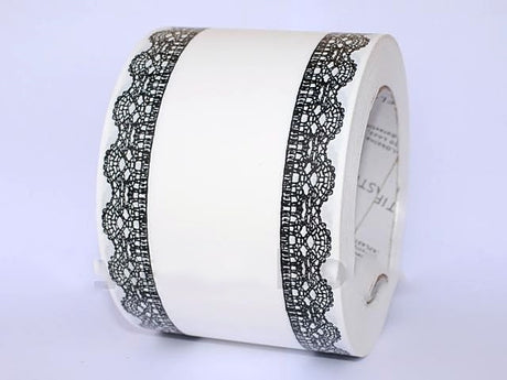 imagine produs Banda decor funerara 8cmx50y alb/negru