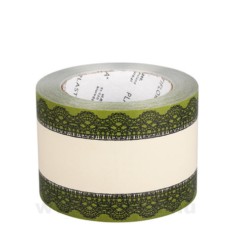imagine produs Banda decor funerara 8cmx50y crem/verde