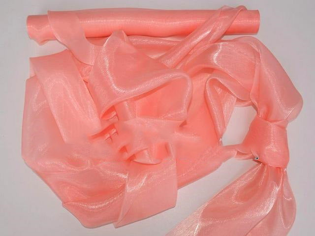ORGANZA SATEN 47CMX10M CORAL