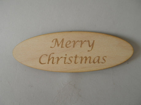 imagine produs Decor lemn 5x3cm s/10-Merry christmas
