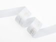 imagine produs Banda decor saten cu inscriptie 25mmx9.14m alb