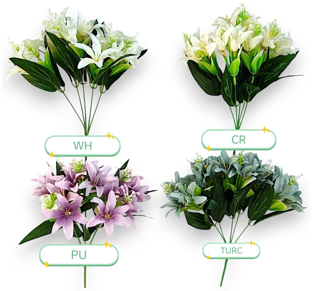 imagine produs Buchet crini x5 H:31cm crem