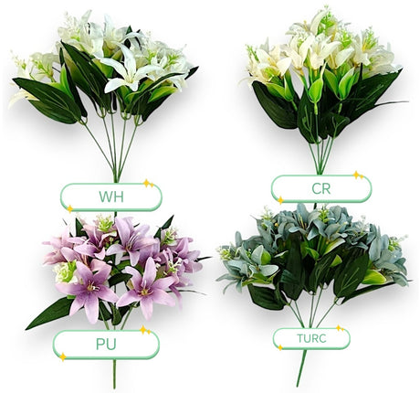 imagine produs Buchet crini x5 H:31cm crem