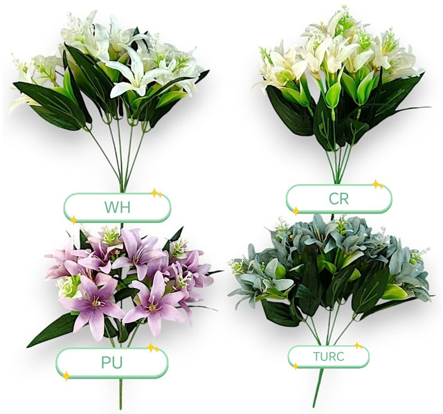 imagine produs Buchet crini x5 H:31cm crem