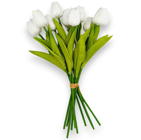 imagine produs Buchet lalele latex 33cmx10 alb