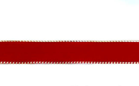 imagine produs Banda decor textil 16MMX10M rosu/auriu