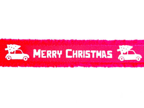 imagine produs Banda decor textil 22mmx10m Merry Christmas