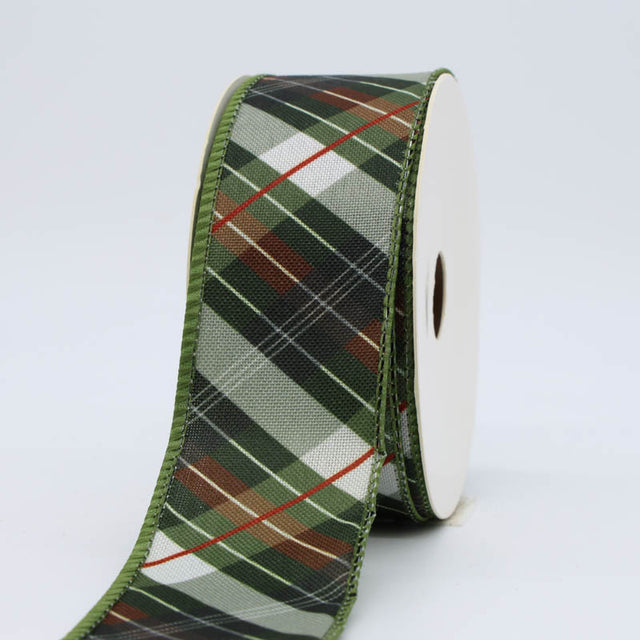 Banda decor textil patrat 3,8cmx10m verde