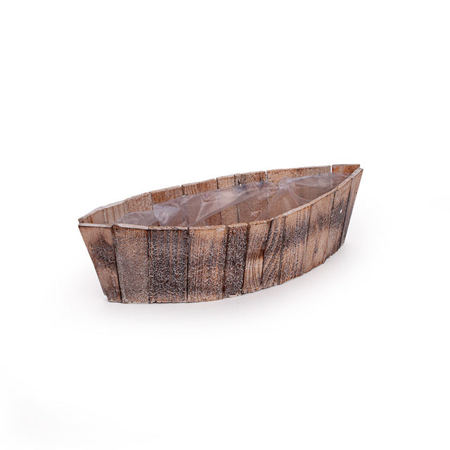 imagine produs Bol barcuta din scoarta 40.5x16x11cm gri