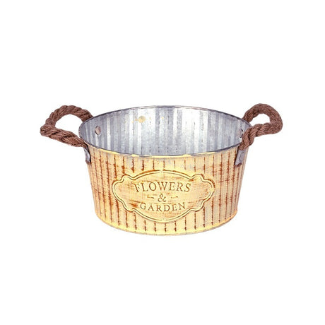 imagine produs Bol din metal cu manere Andretta 15.7x8cm crem