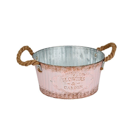 imagine produs Bol Din Metal Cu Manere Andretta 22x10cm Roz