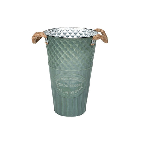 imagine produs Galeata metal Loretta 20x39,5cm turcoaz