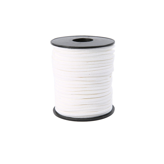 Snur din imitatie de piele 3mmx45m alb