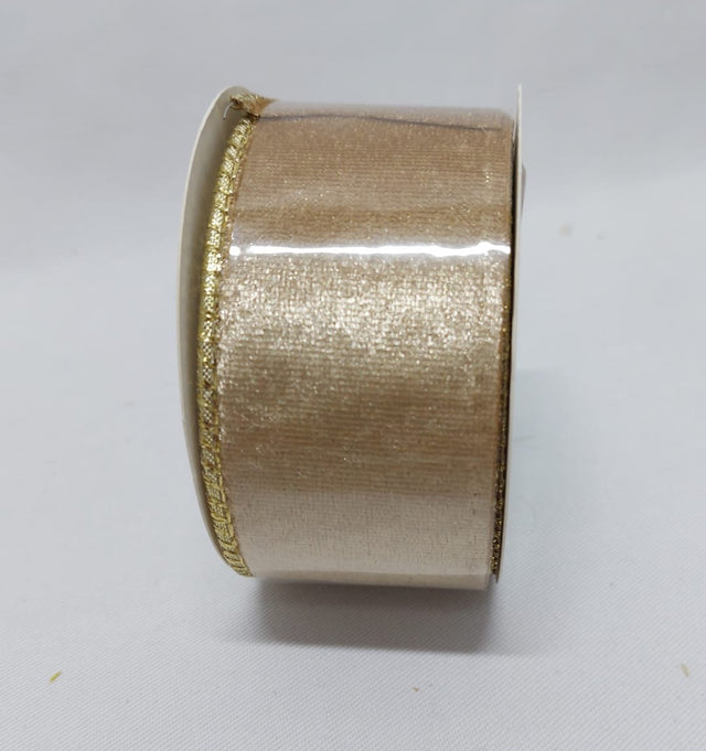 Banda decor catifea 38mmx5m auriu