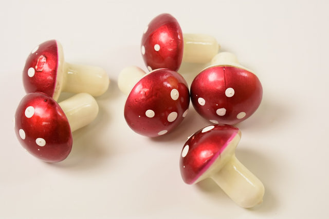 Pick ciuperci lucios 2cm S/30 rosu