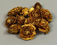 Image for Cap trandafiri cedru 3-5cm auriu cu glitter
