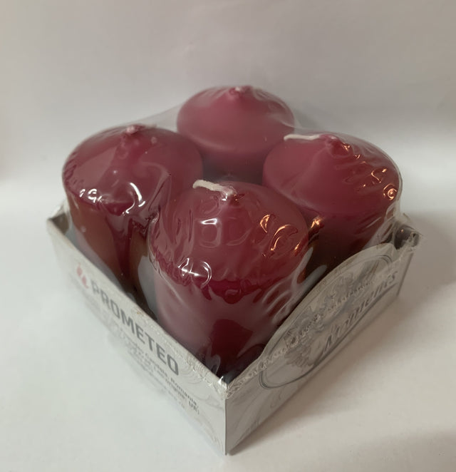 Lumanari advent 4x6cm bordeaux 4buc/pachet