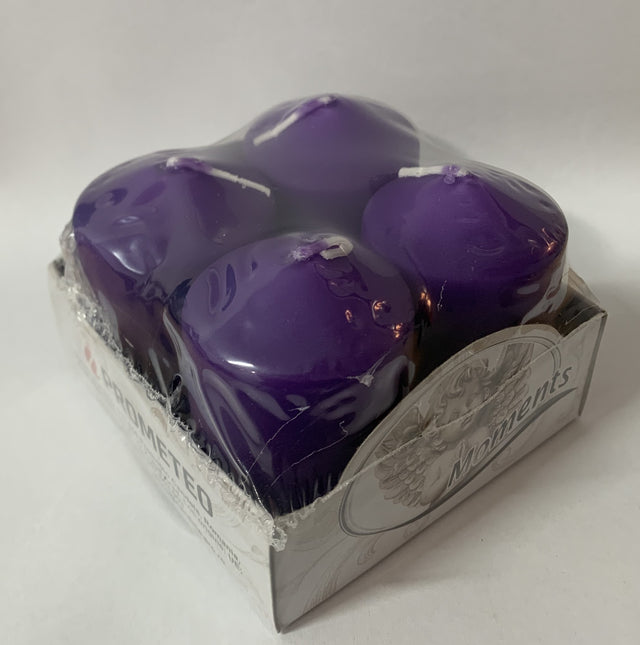 Lumanari advent 4x6cm mov 4buc/pachet