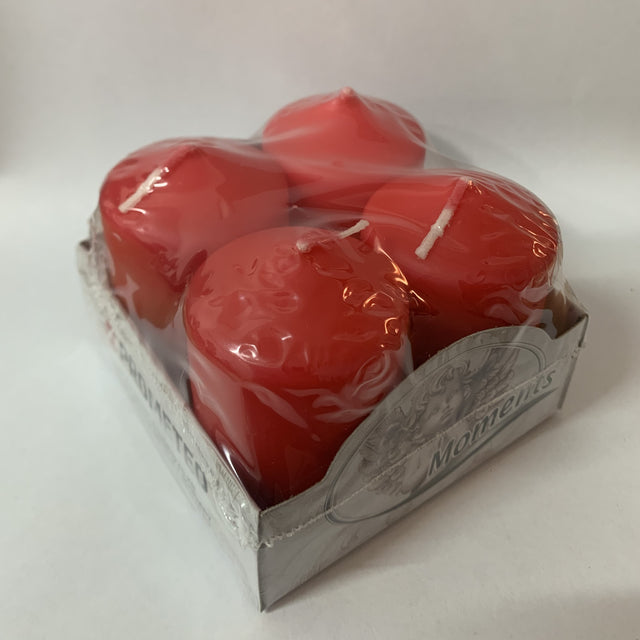 Lumanari advent 4x6cm rosu 4buc/pachet