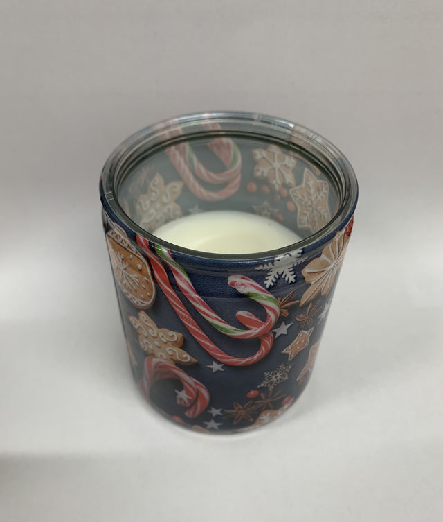 Candela parfumata in pahar 68mm alune&ciocolata