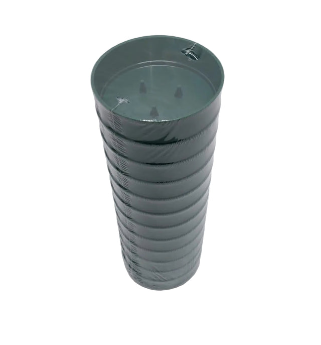 Tava plastic rotunda pt burete 3x10cm 12buc/pachet verde