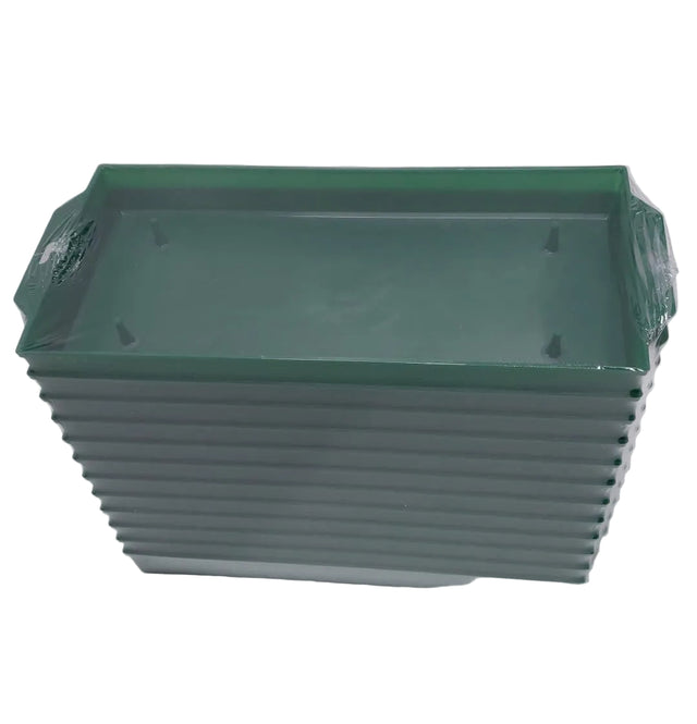 Tava plastic pt burete 23x11cm  12buc/pachet verde