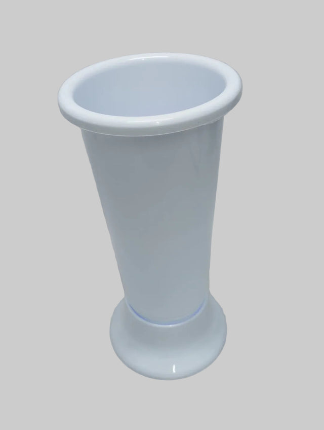 Vaza plastic cu talpa 14x35cm alb