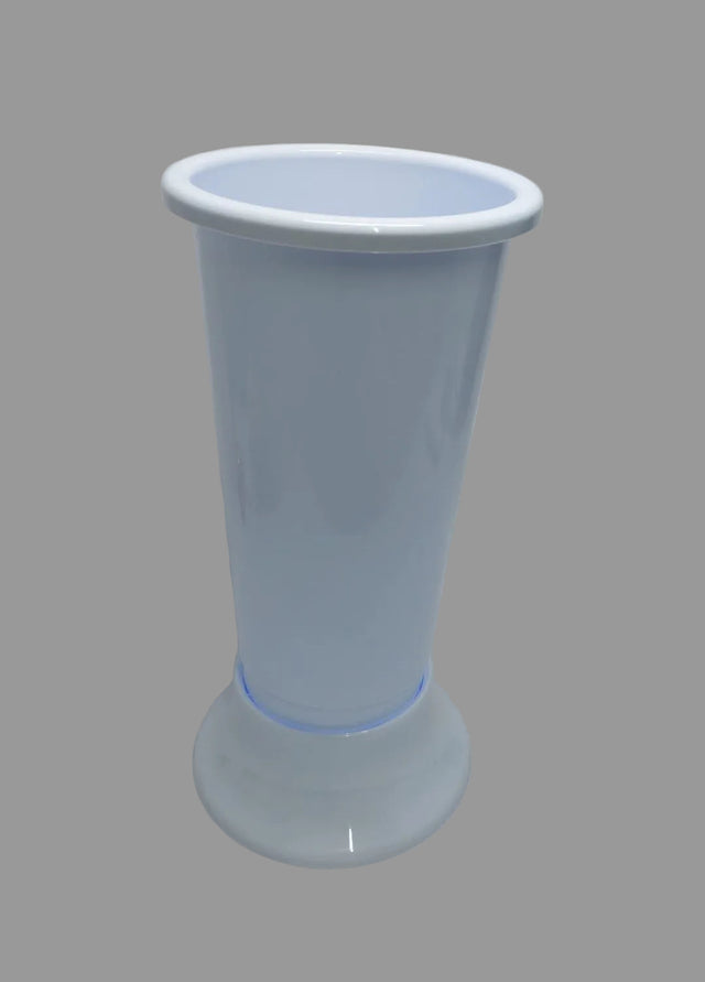 Vaza plastic cu talpa 22x50cm alb